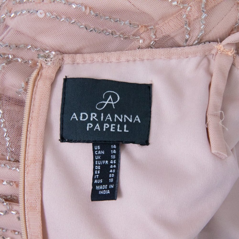 BHLDN Adrianna Papell 14 Beaded Maxi Dress Pink - Picture 8 of 10